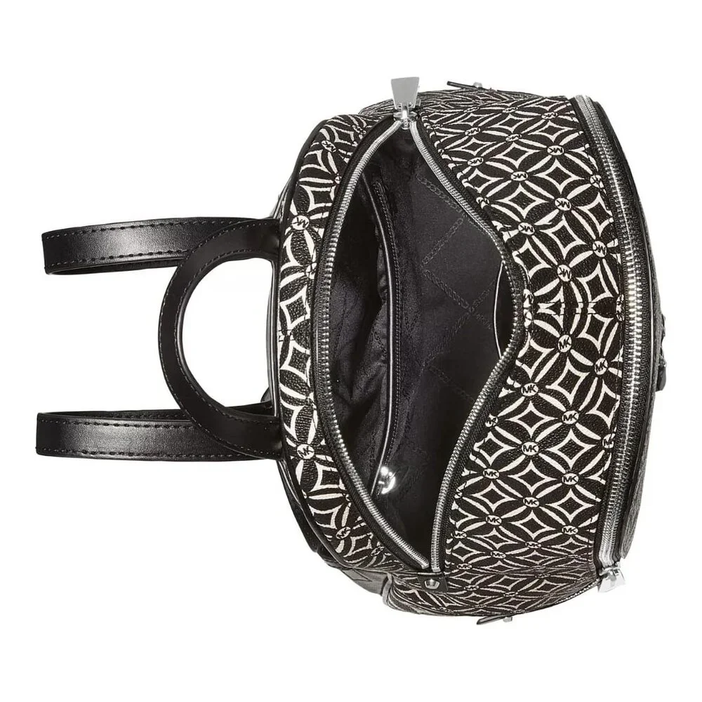 Michael Kors Rhea Medium Backpack – Black/Light Cream
